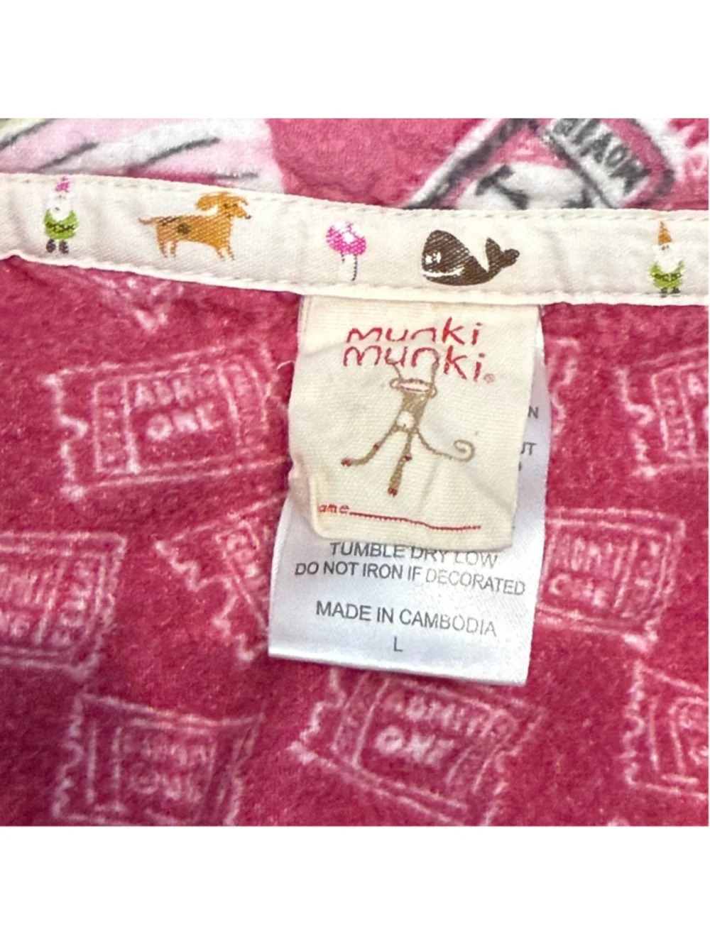 Munki Munki Women’s Popcorn Movie Night Pajama Set Pink Size Large